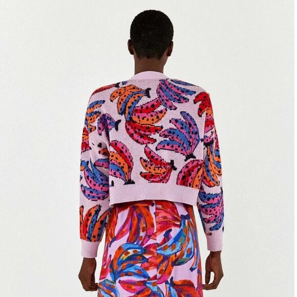 FARM Rio colorful bananas cropped cardigan - Picture 2 of 9